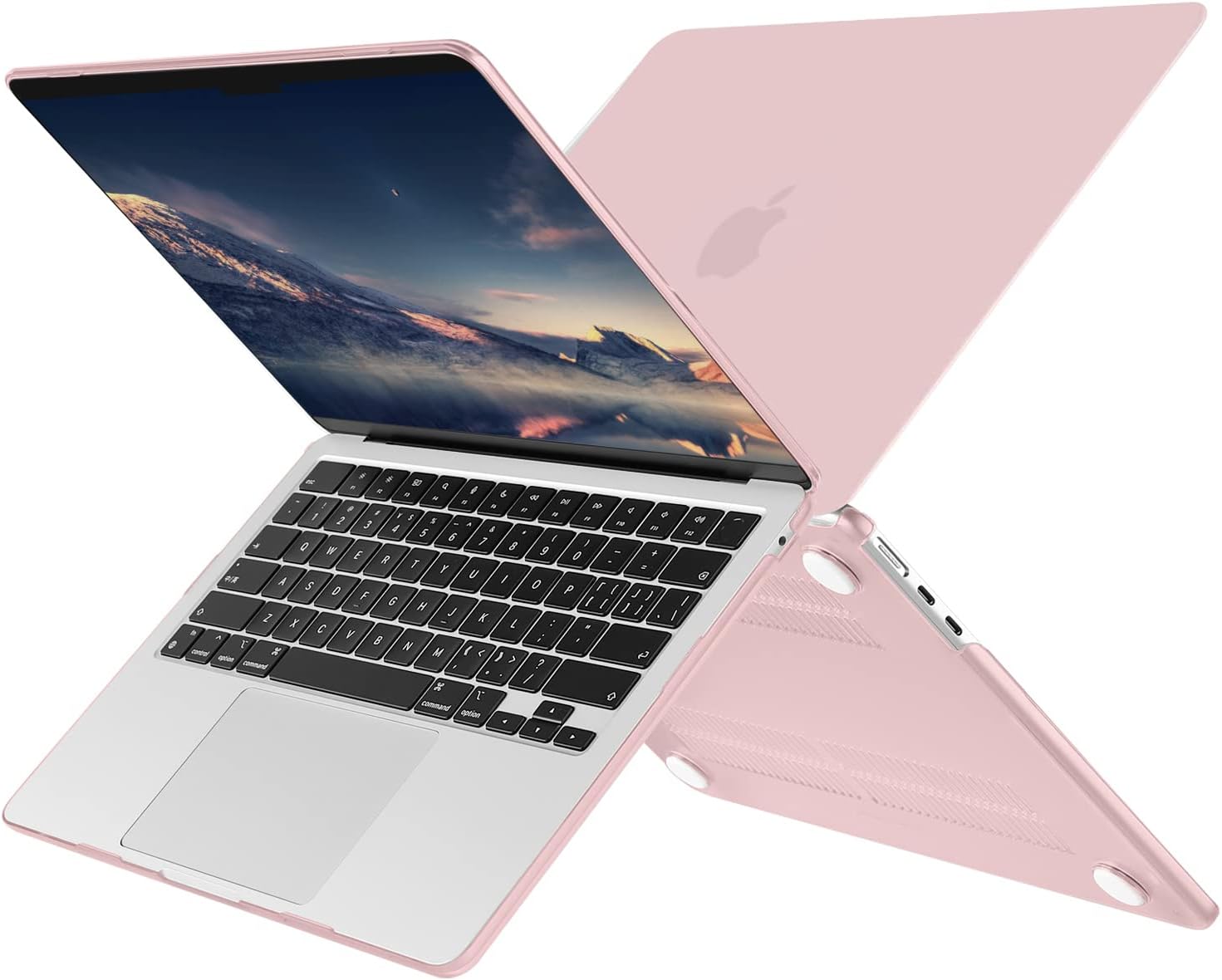 Alt View 4. mosiso - Case for 13-inch MacBook Air M5 A3449 M4 A3240 M3 A3113 M2 A2681 with Keyboard Cover Screen Protector and Pouch - Baby Pink.