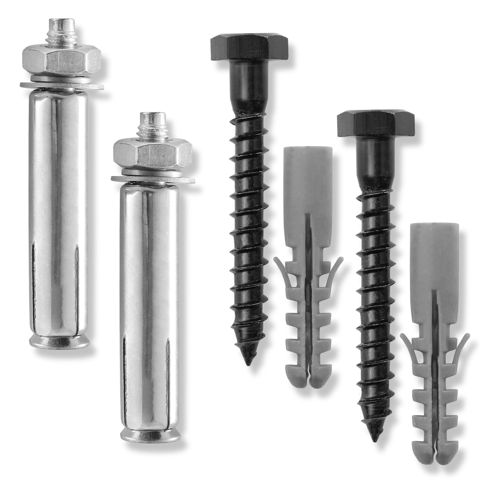 Alt View 2. Philosophy Gym - Wall Mounted Olympic Weight Plate Holder - Fits 2-in Weight Plates - Black.