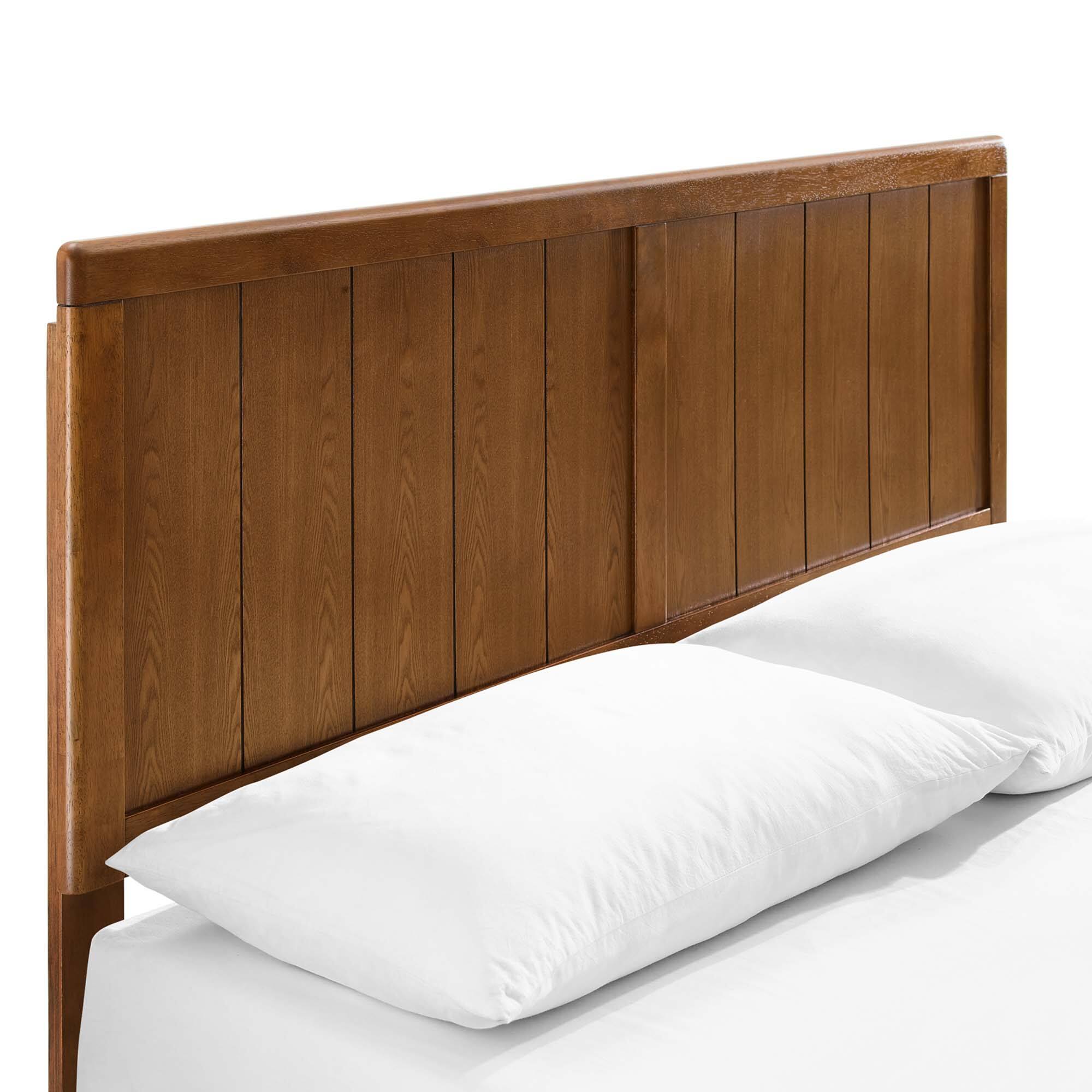 Alt View 8. Modway - Alana Wood Queen Platform Bed With Splayed Legs - Brown.
