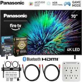Panasonic - 70" W70 Series LED 4K UHD Smart Fire TV (2025) with 26 Month Extended Warranty Protection Plan Bundle