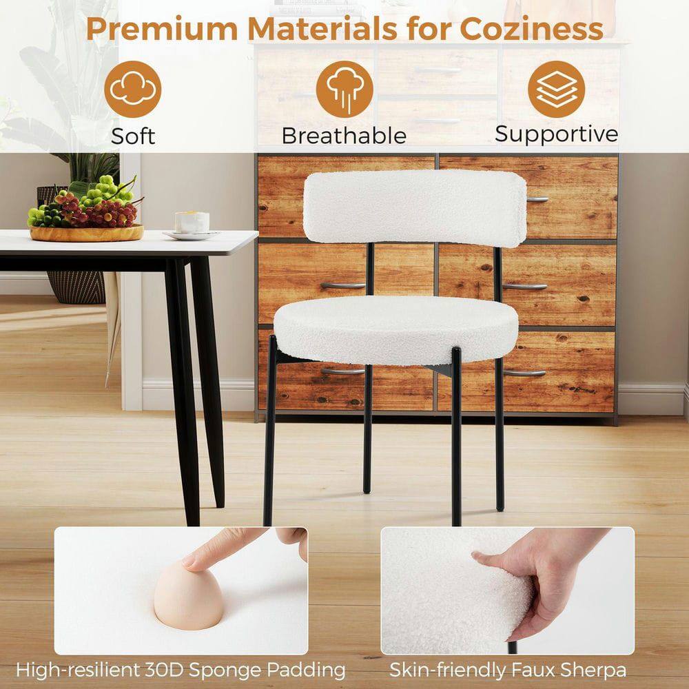 Premium Materials for Coziness

- Soft
- Breathable
- Supportive

High-resilient 30D Sponge Padding

Skin-friendly Faux Sherpa