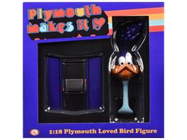 Plymouth Loved Bird Figure with Plum Crazy Hood Stand 1/18 Diecast Model by ACME - Multi