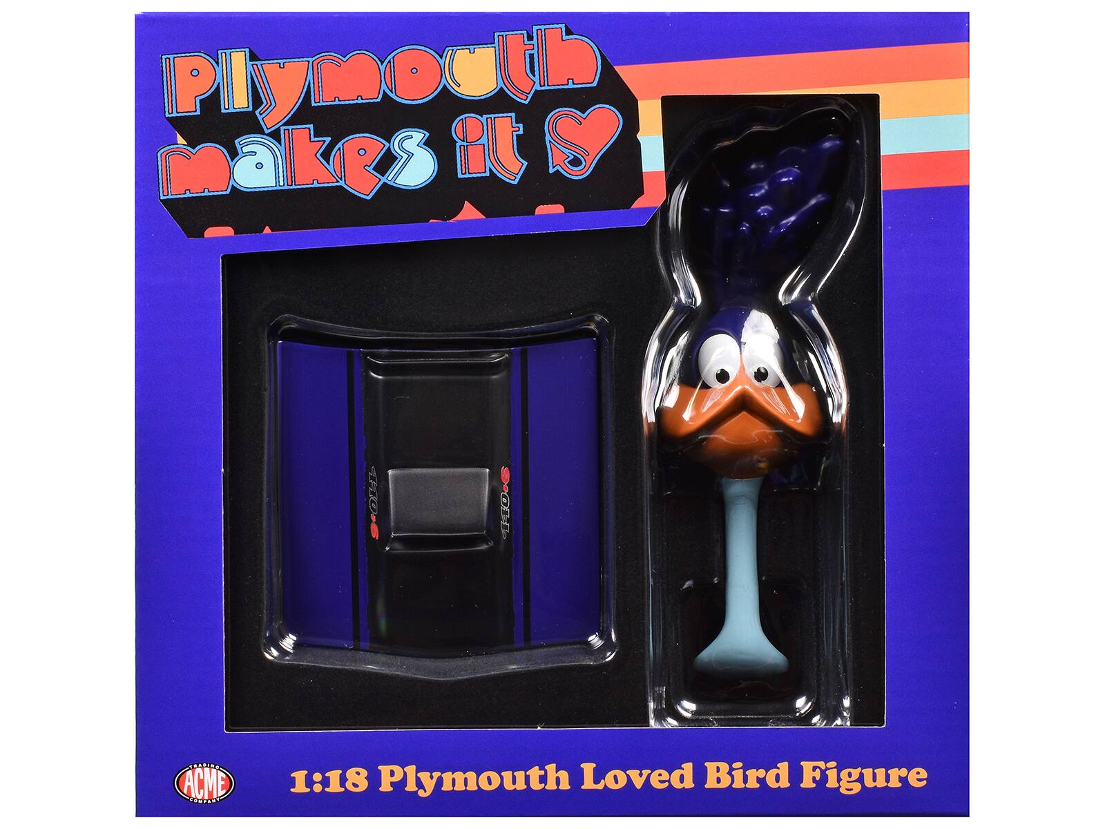 Plymouth makes it  
1:18 Plymouth Loved Bird Figure  
ACME