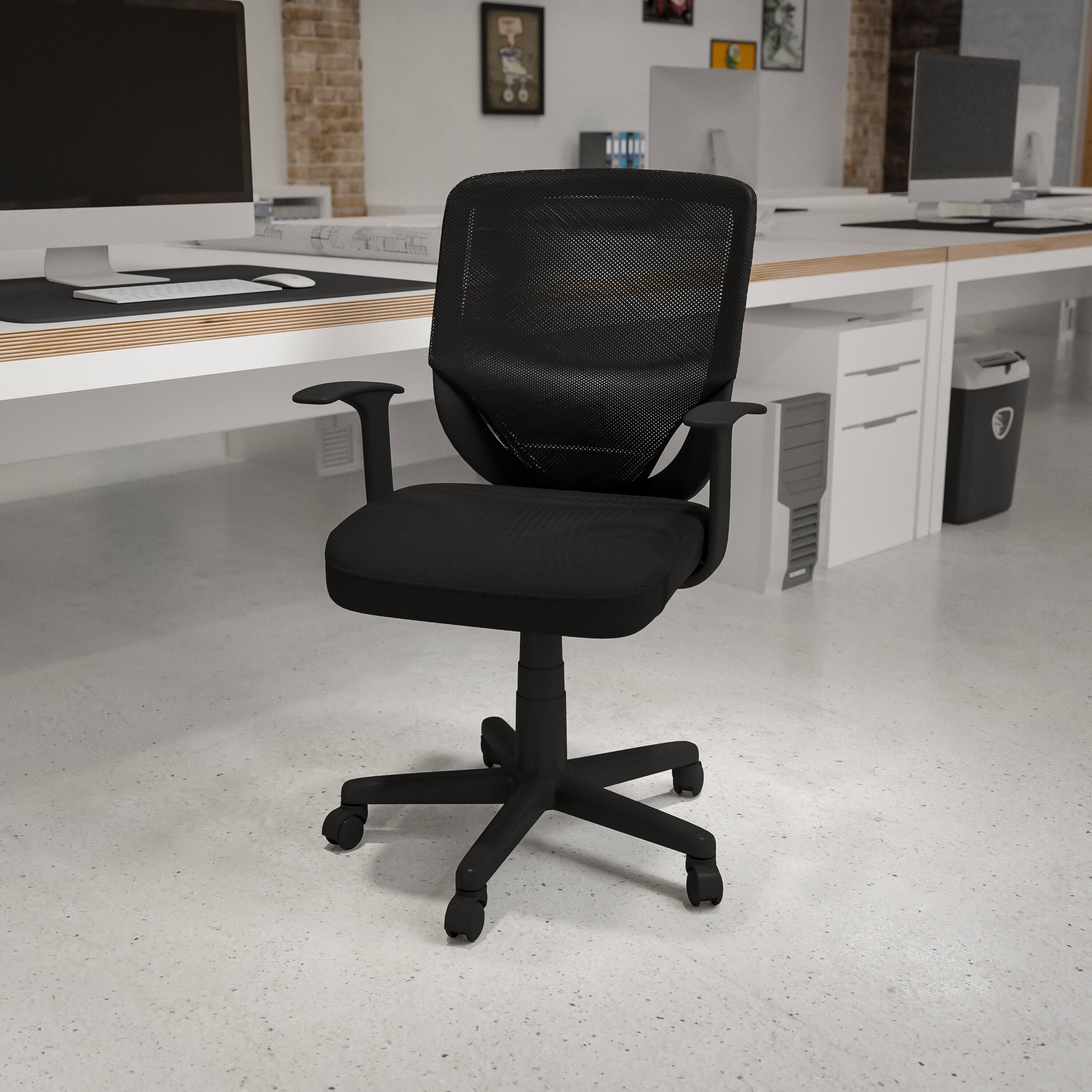 Alt View 12. Alamont Home - Norris Contemporary Mesh Swivel Office Chair - Black.