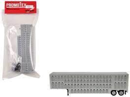 Livestock Trailer 1/87 (HO) Plastic Model by Promotex - Silver