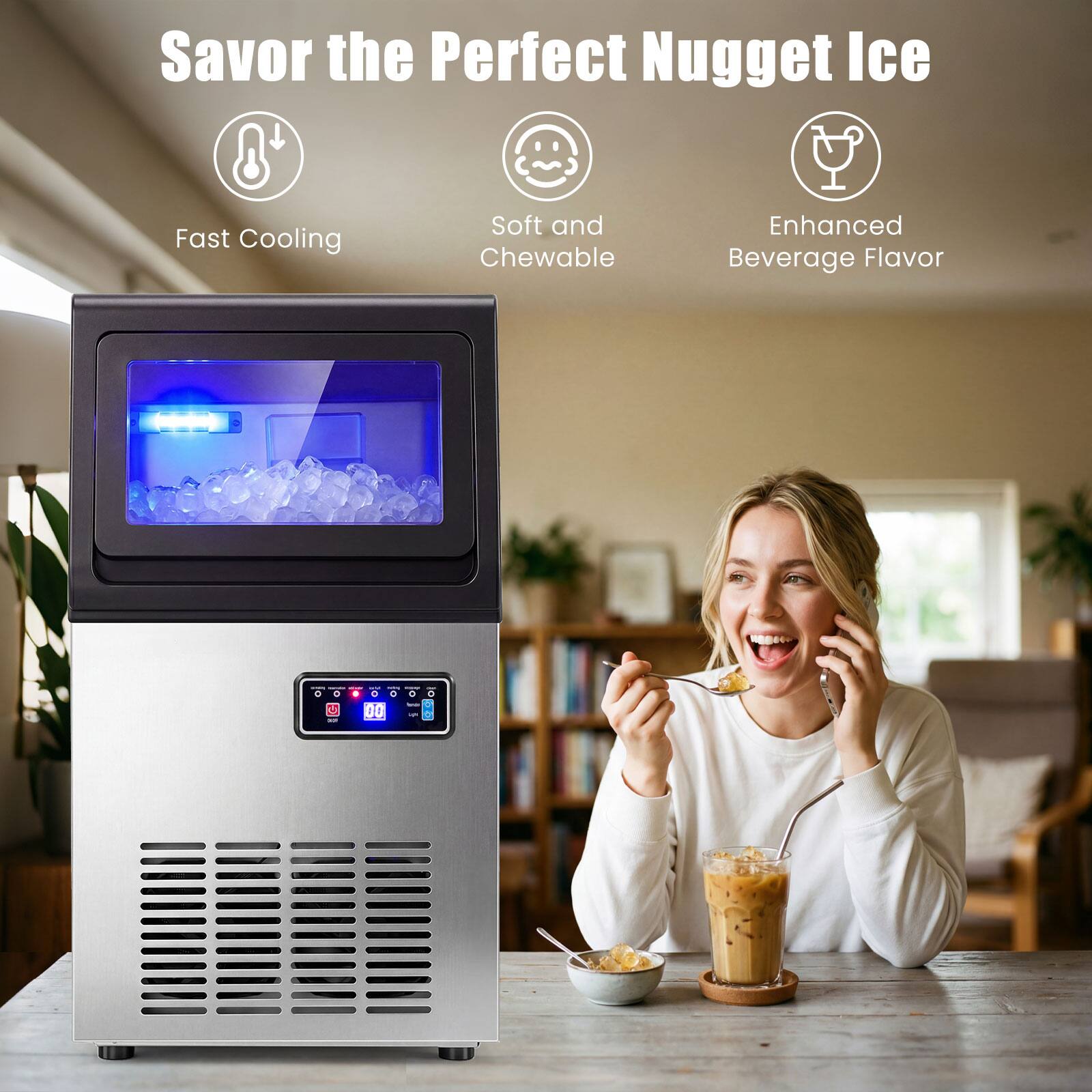 Savor the Perfect Nugget Ice  
Fast Cooling  
Soft and Chewable  
Enhanced Beverage Flavor