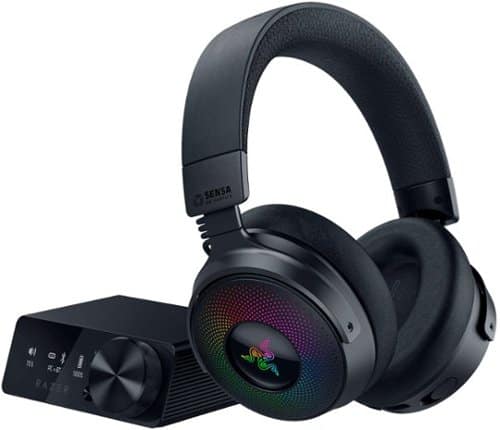 Razer - Kraken V4 Pro Wireless Over-the-Ear Gaming Headset for PC, Mac, Playstation, Nintendo Switch, Steam Deck, Mobile - Black