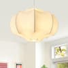 Front. Parrot Uncle - 23.6 in. 3-Light Silk White Drum Pendant Ceiling Light - White.