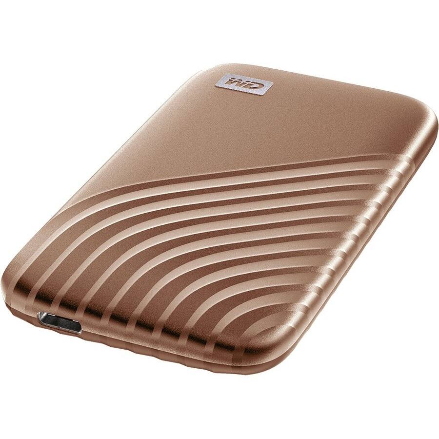 Alt View 4. SANDISK - WD My Passport WDBAGF0020BGD-WESN 2 TB Portable Solid State Drive - External - Gold - Desktop PC Device Supported - USB - Gold.