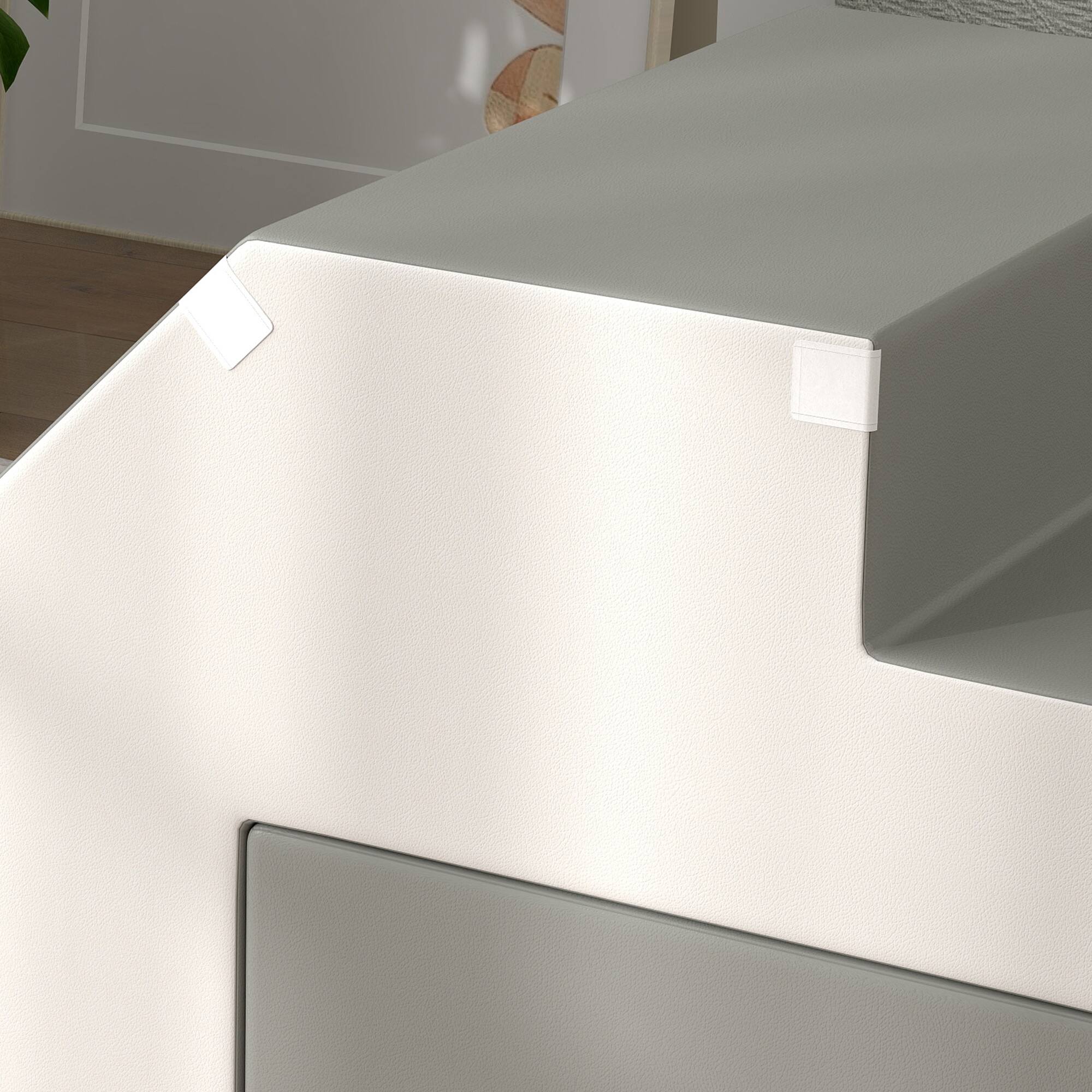 Alt View 5. Qaba - Foam Play Set, Easy-to-Clean 2 Piece Soft & Safe Kids Climbing Set, Crawling or Sliding.