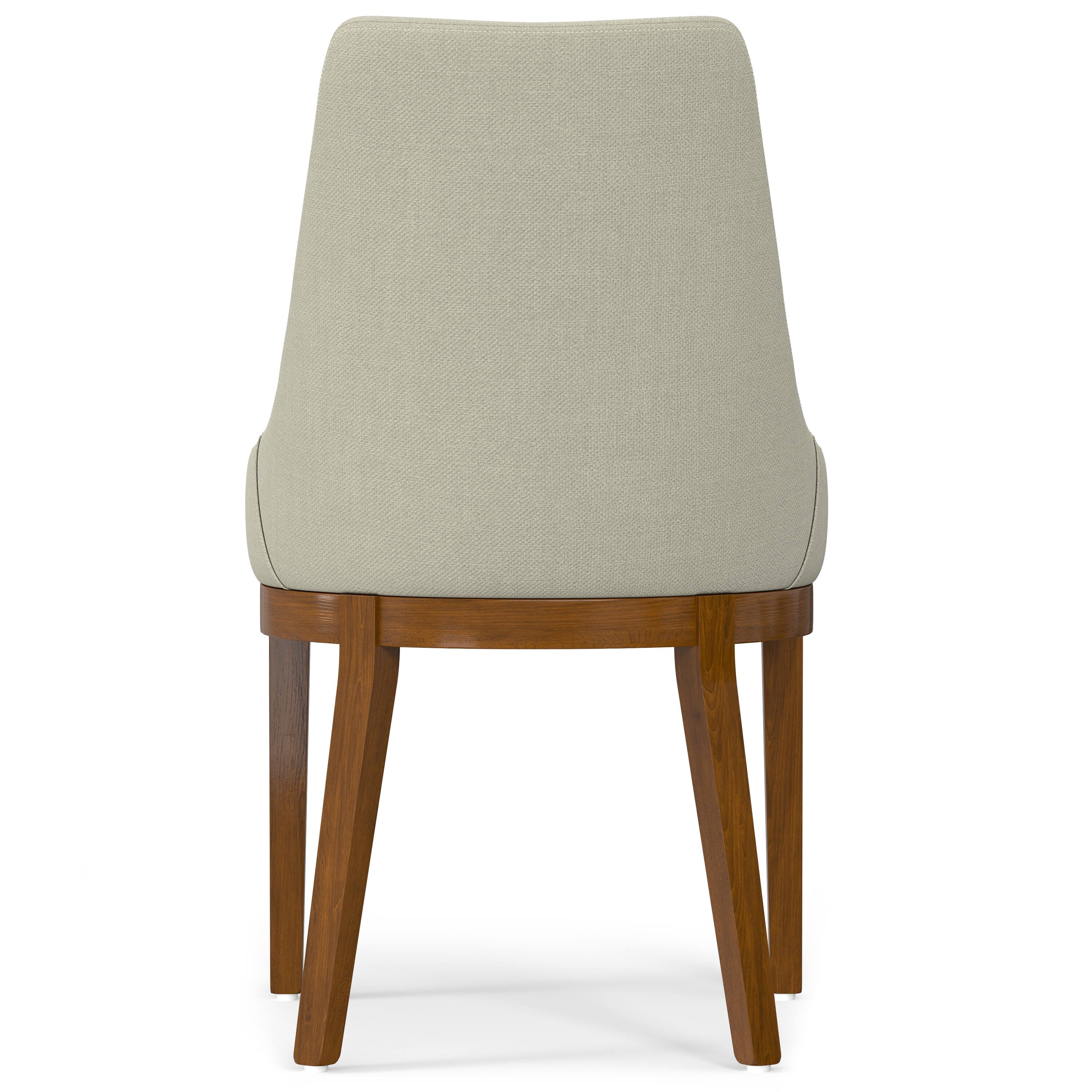 Back. Simpli Home - Stephanie Dining Chair (Set of 2) in Natural Linen Look Fabric - Natural.