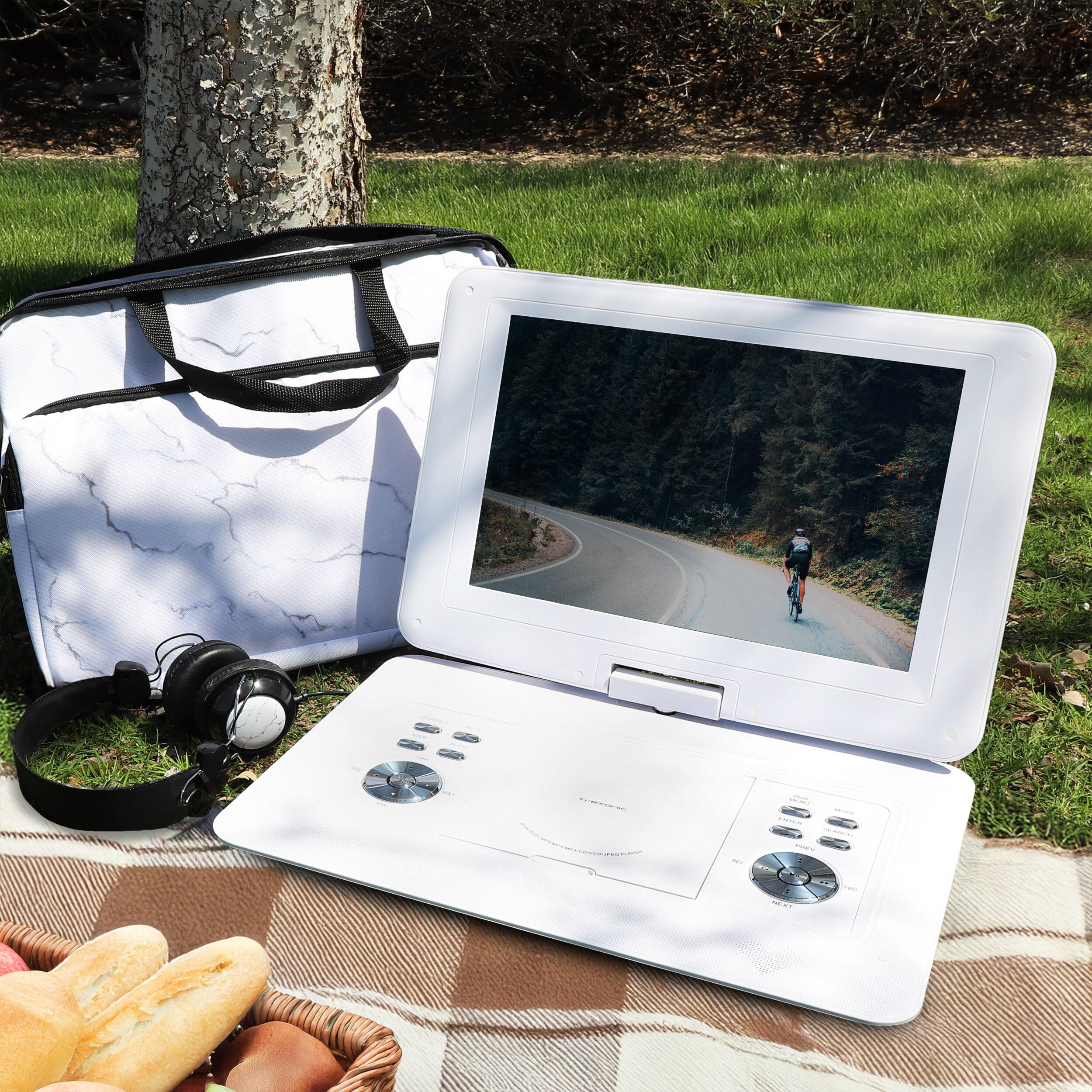 Alt View 6. Trexonic - Trexonic 14.1 Inch Portable TV+DVD Player with Swivel TFT-LCD Screen and USB,SD,AV,HDMI Inputs - White Marble.