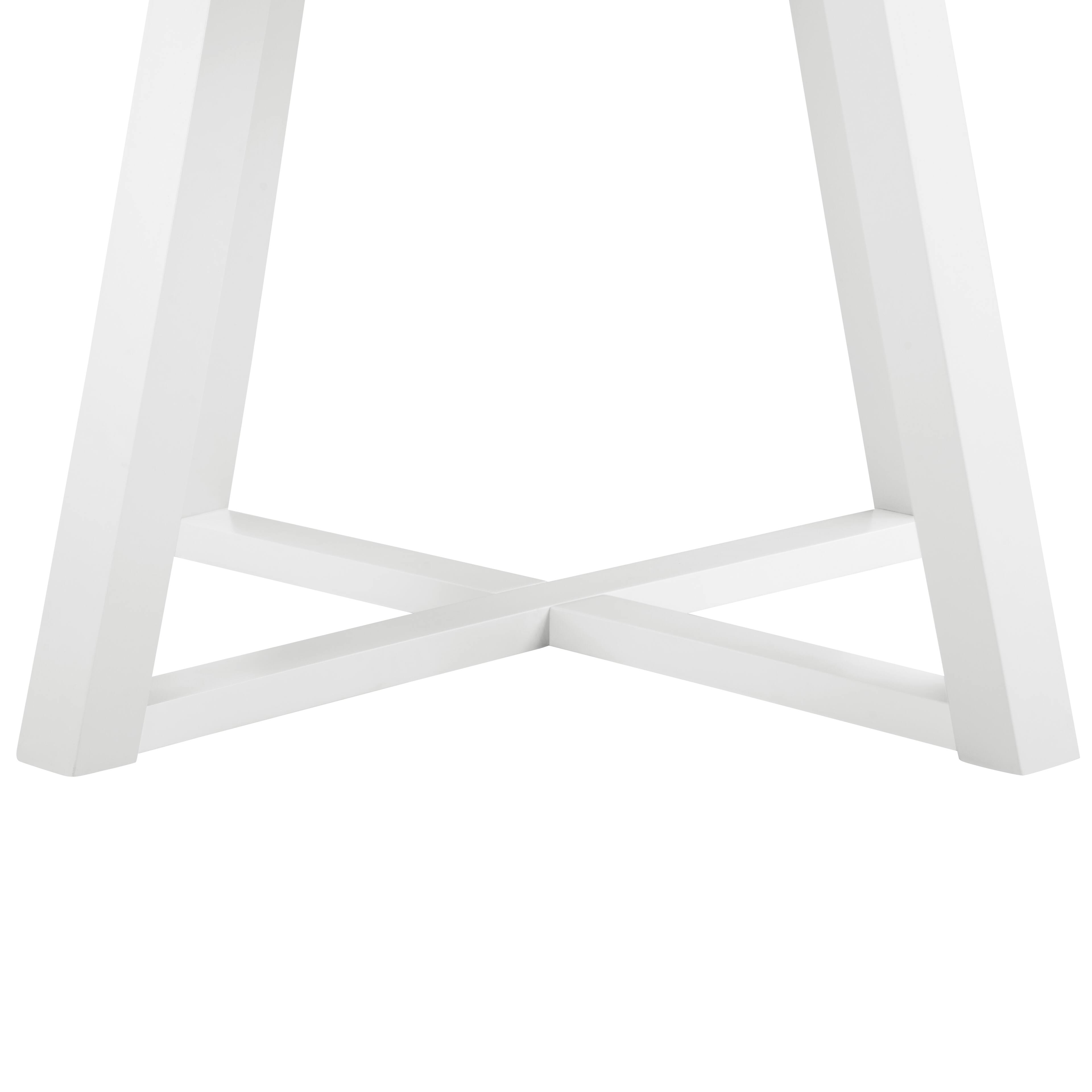 Alt View 4. TinyHomie - 5-Piece Round Dining Set Trestle Dining Table with 4 Stylish Chairs - White.