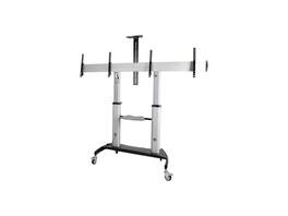StarTech.com - StarTech 37-60" 110lbs Each Dual TV Height Adjustable Wheeled Cart STNDMTVDUO - Black