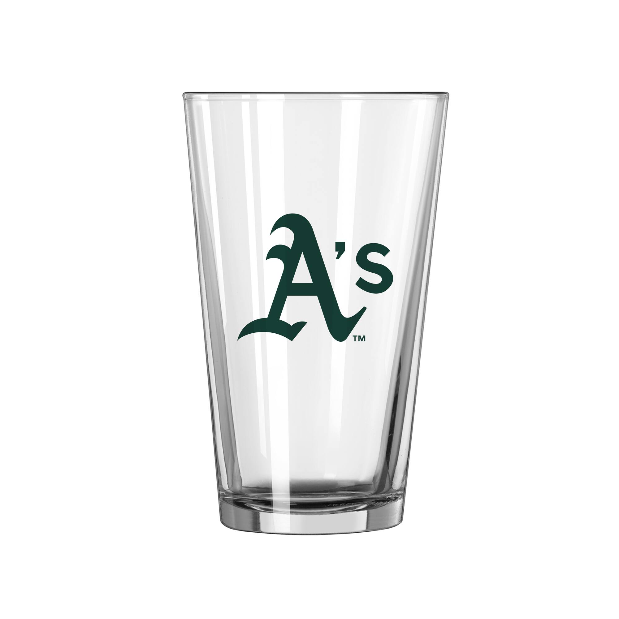 Alt View 1. Logo Brands - Oakland Athletics 16oz. Team Wordmark Game Day Pint Glass - Multicolor.