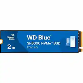 Western Digital - WD Blue SN5000 WDS200T4B0E 2 TB Solid State Drive - M.2 2280 Internal - PCI Express NVMe (PCI Express NVMe 4.0 x4) - 900
