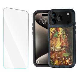 Entronix - Heavy Duty Case Bundle for iPhone 17 Pro with Screen Protector - Camouflage