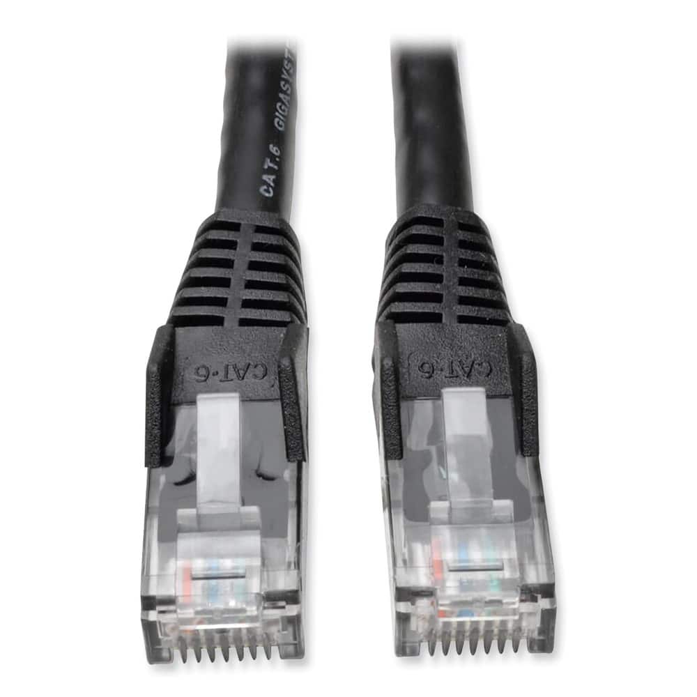 Tripp Lite - N201-001-BK CAT6 1 ft. Gigabit Snagless Molded Patch Cable - Black