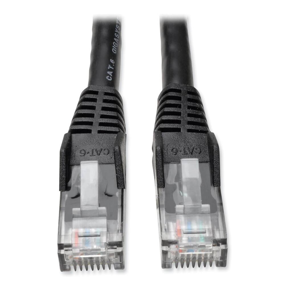 Tripp Lite - N201-001-BK CAT6 1 ft. Gigabit Snagless Molded Patch Cable - Black