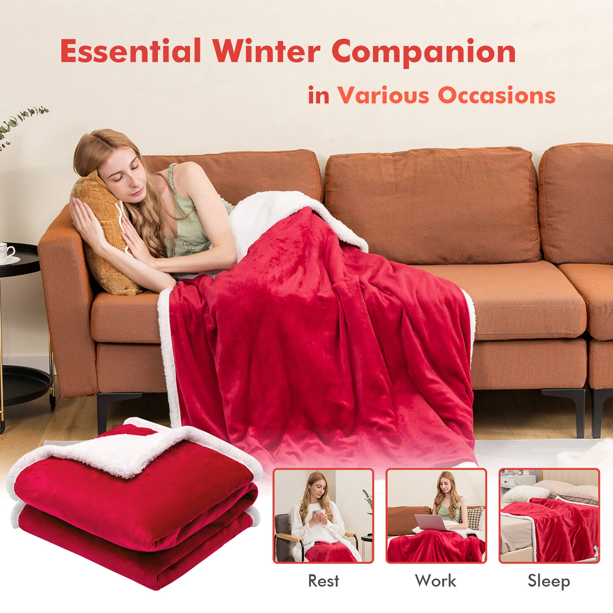 Essential Winter Companion in Various Occasions: Rest, Work, Sleep.