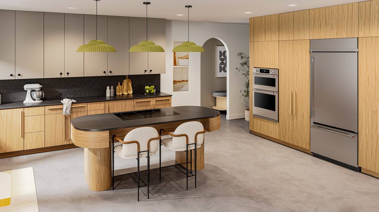 Alt View 6. KitchenAid - 20.8 Cu. Ft. Built-In Bottom Mount Refrigerator with Platinum Interior - Stainless Steel with PrintShield Finish.