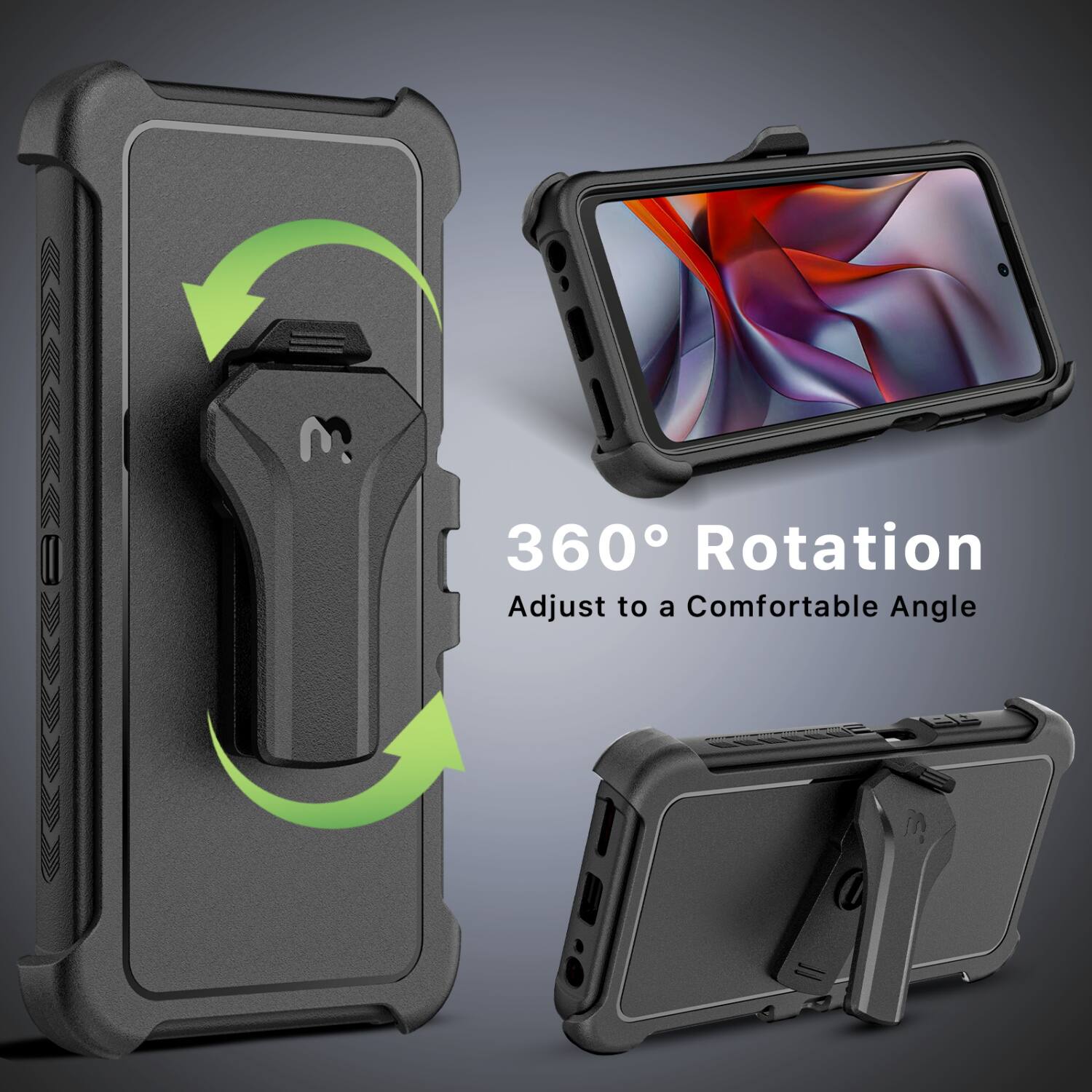 360° Rotation  
Adjust to a Comfortable Angle