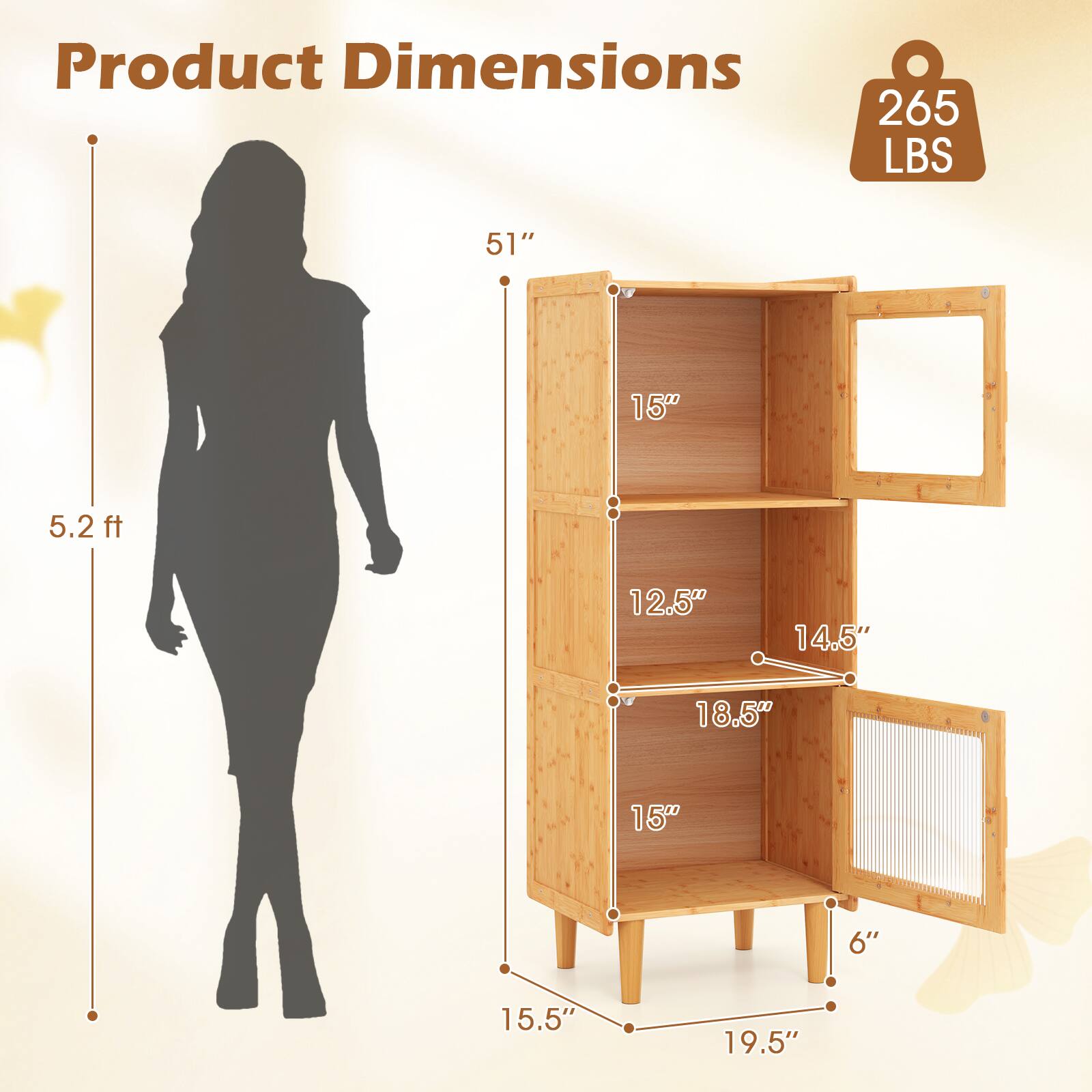 Product Dimensions

265 LBS

5.2 ft

51"

15"

12.5"

14.5"

18.5"

15"

6"

15.5"

19.5"