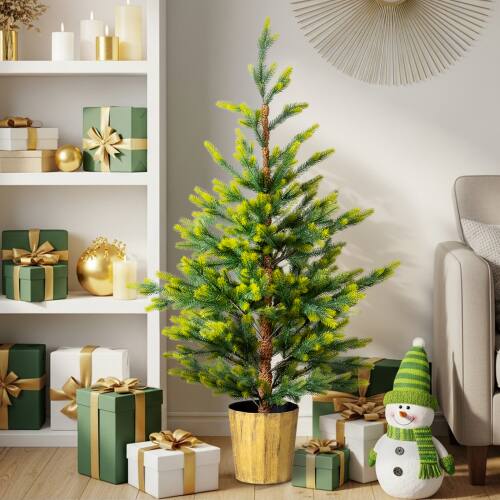 Alt View 4. Winado - 2PCS 4 FT Artificial Christmas Tree with Pot Stand, Branch for Indoor / Outdoor Holiday Party Decoration - Dual-tone Green.