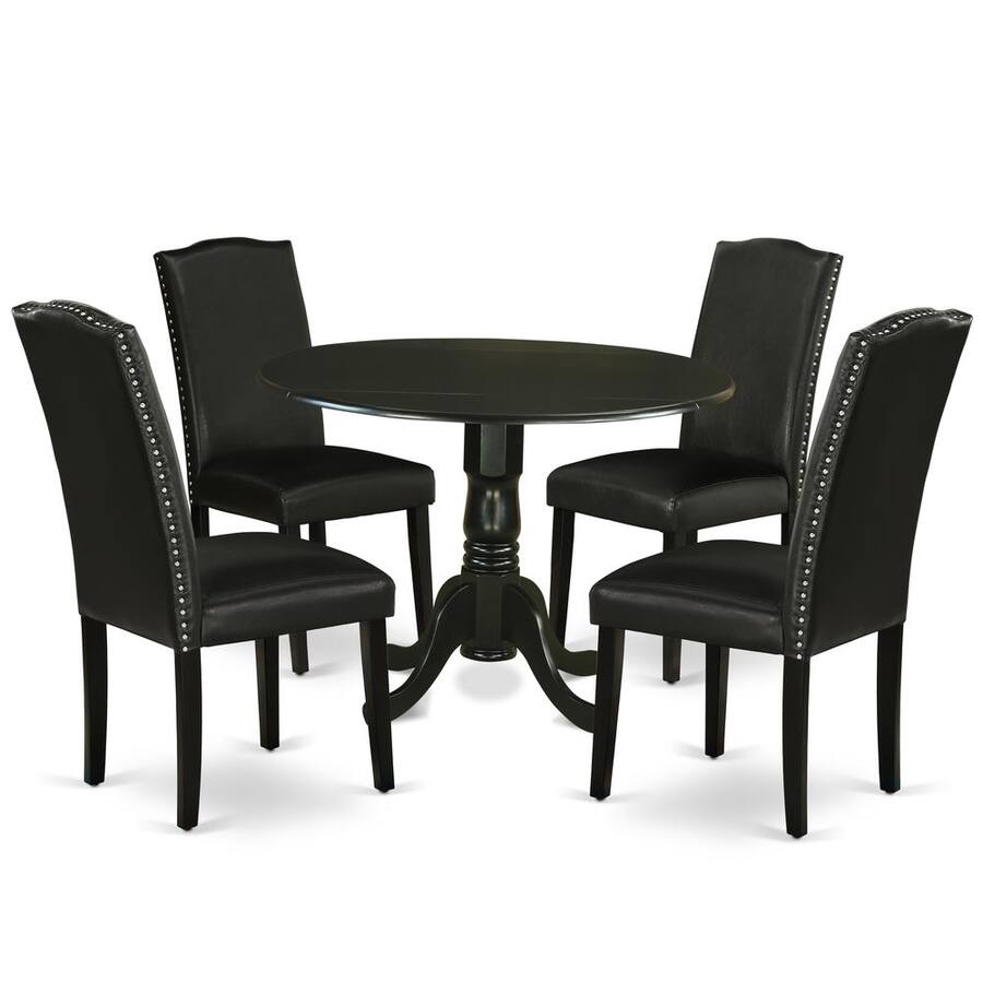 East West Furniture Dining Room Set Black Brown - Best Buy