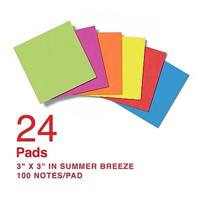 24 Pads  
3" X 3" in Summer Breeze  
100 Notes/Pad