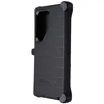 Front. OtterBox - OtterBox Defender Pro Series Case & Holster for Samsung Galaxy S24 Ultra - Black - Black.
