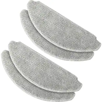 Front. Teendow - Teendow T13S Robot Vacuum Replacement Parts for 4-Pack Washable Mop Pads , Reusable Microfiber Cleaning Replacement Acce.