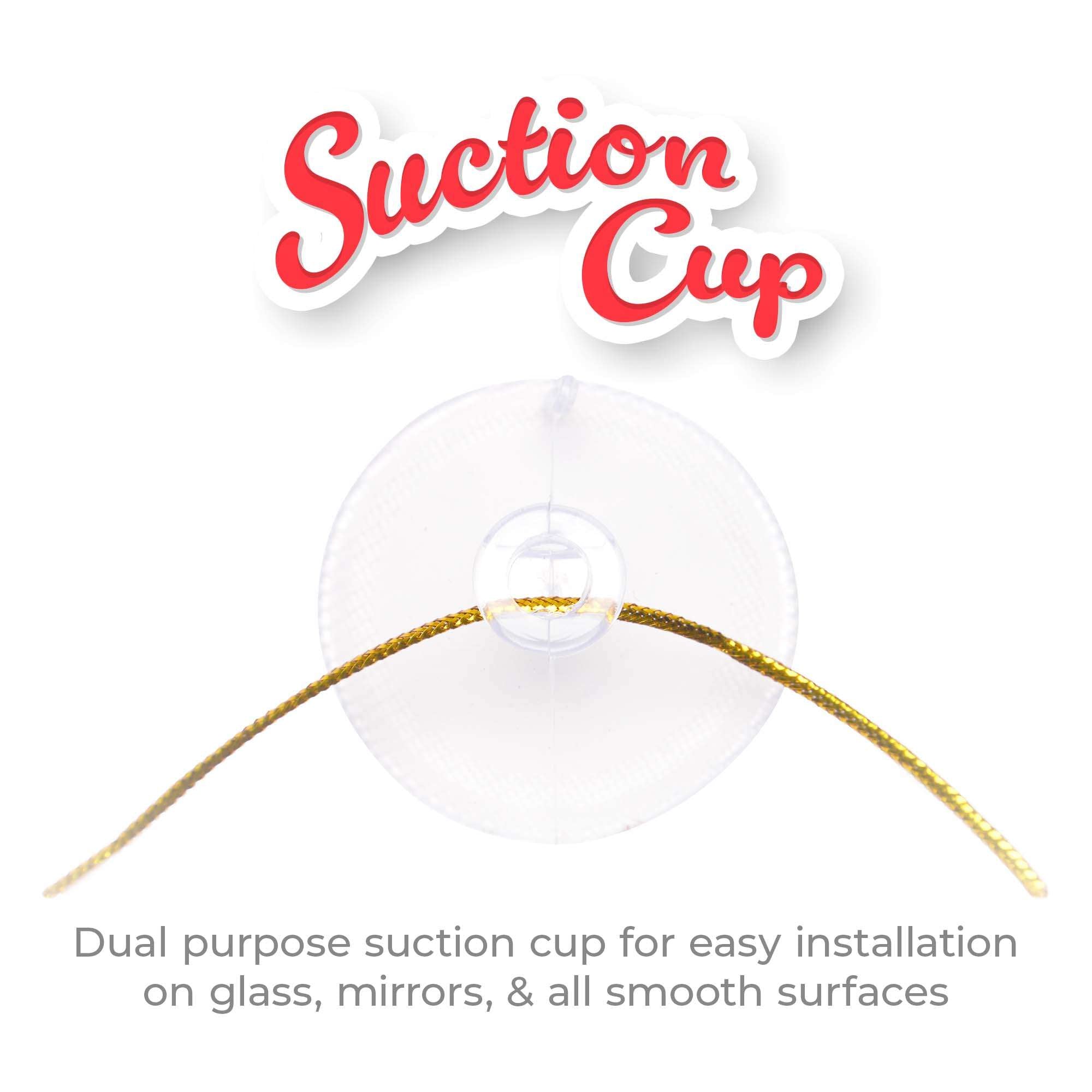 Suction Cup

Dual purpose suction cup for easy installation on glass, mirrors, & all smooth surfaces