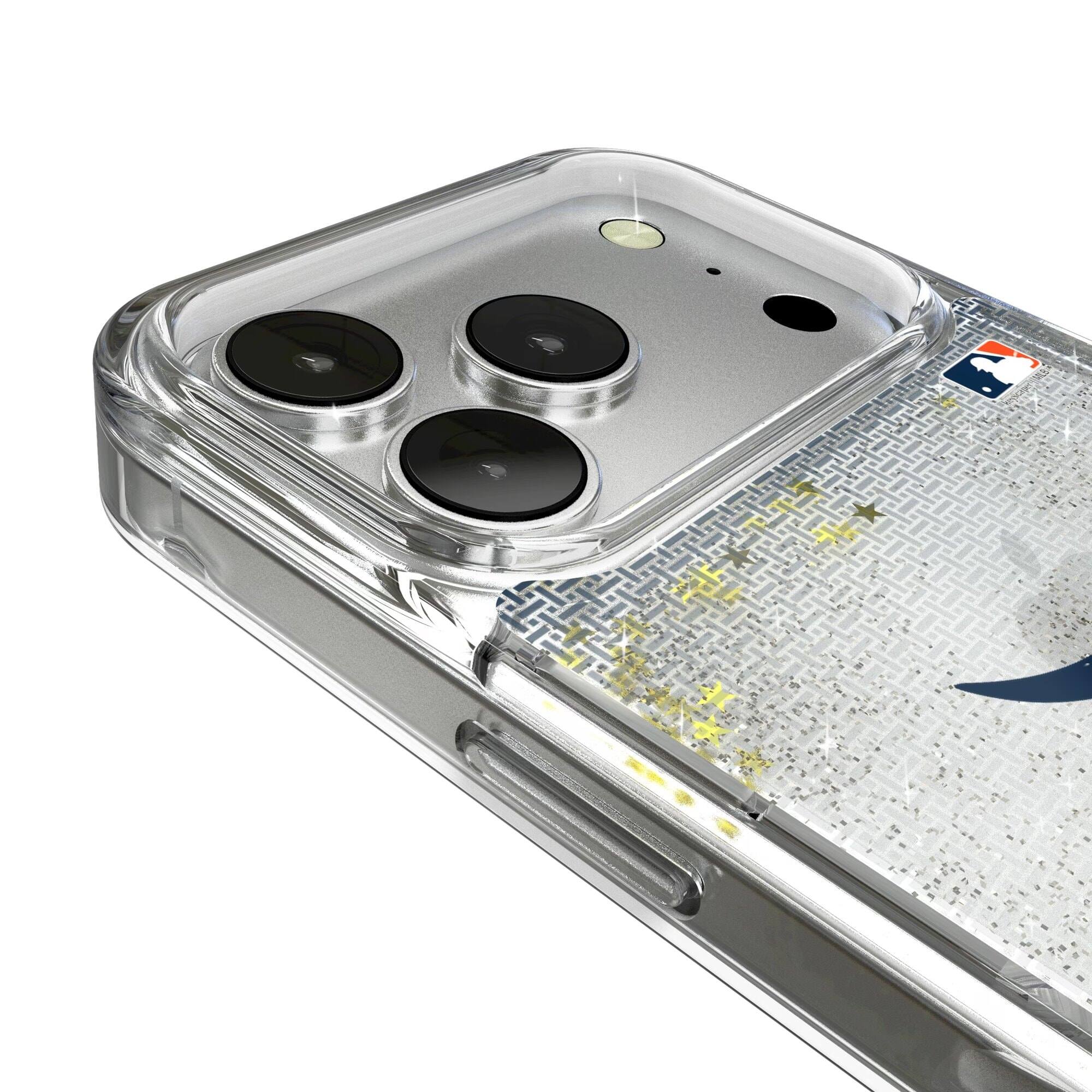 Alt View 2. Keyscaper - Detroit Tigers Linen Logo iPhone Glitter Case - 13 Pro - Multicolor.
