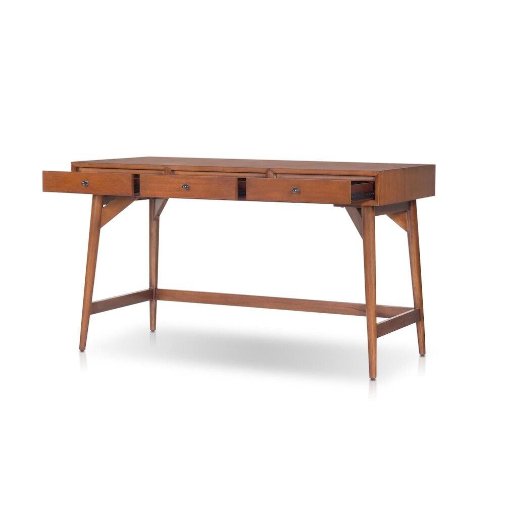 Front. Alpine Furniture - Flynn Large Desk - Chestnut.