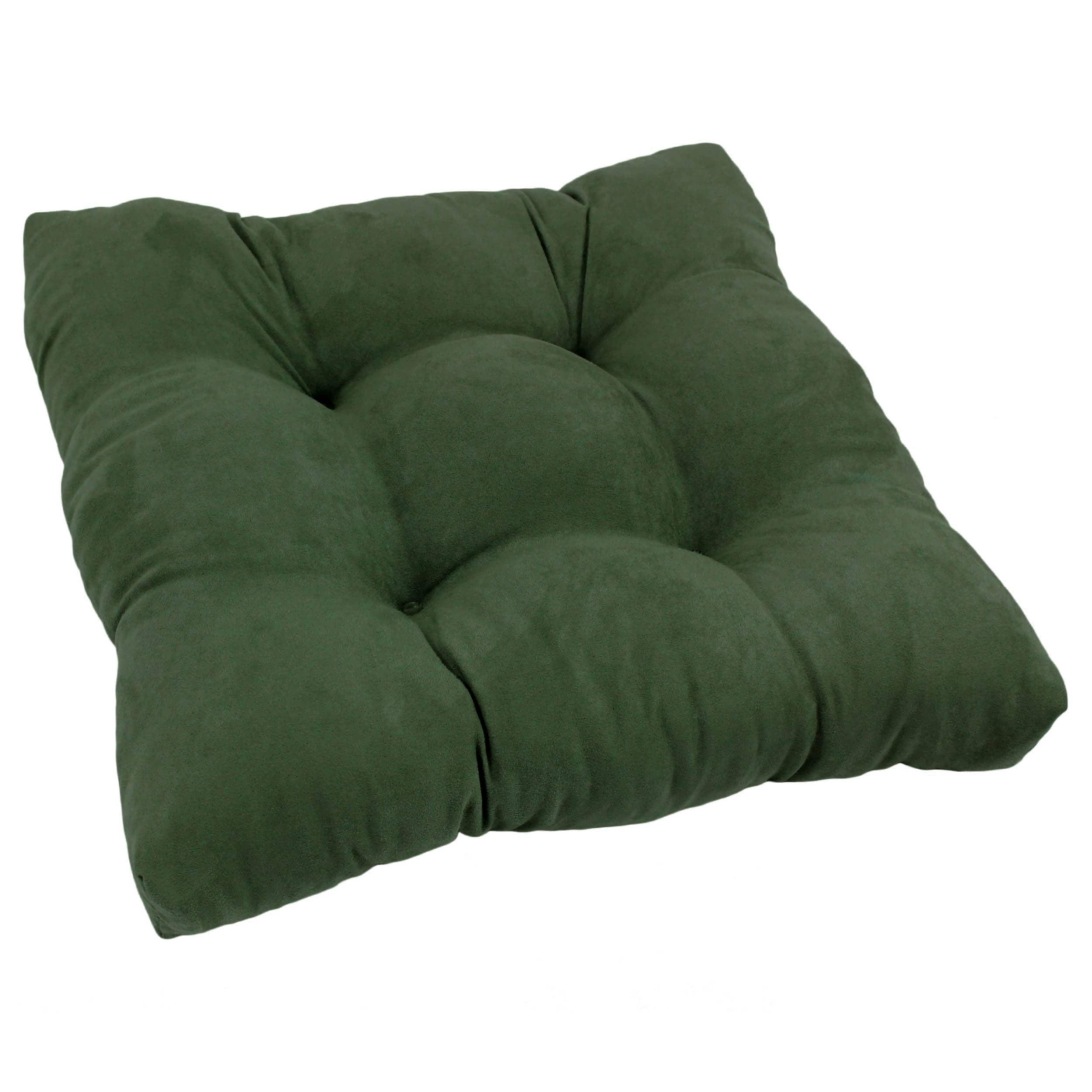 Blazing Needles - 19-inch Squared Microsuede Tufted Dining Chair Cushion - Hunter Green price history on PriceWatchPro
