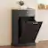Front. Homcom - Gallon Tilt Out Trash Cabinet, Wooden Hidden Trash Can with Storage Drawer for Kitchen - Black.
