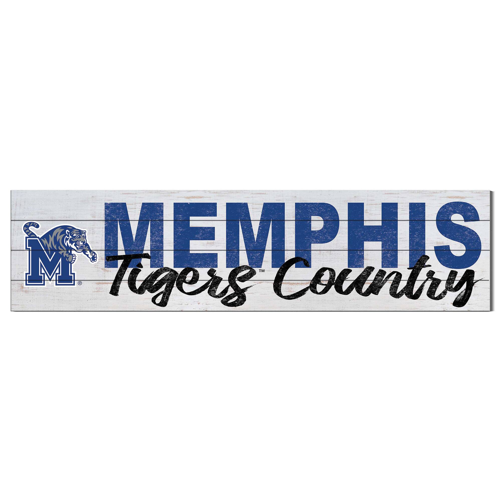 Memphis Tigers 10'' x 40'' Logo Sign