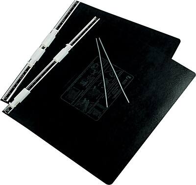 Front. ACCO - Presstex Hanging Data Binder, 14.88" x 11", 6" Capacity - Black.