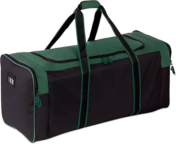 Vulpecula Spade - Heavy Duty Multi Pocket Durable Sports Gym Equipment Travel Duffel Bag - XL 36" Green