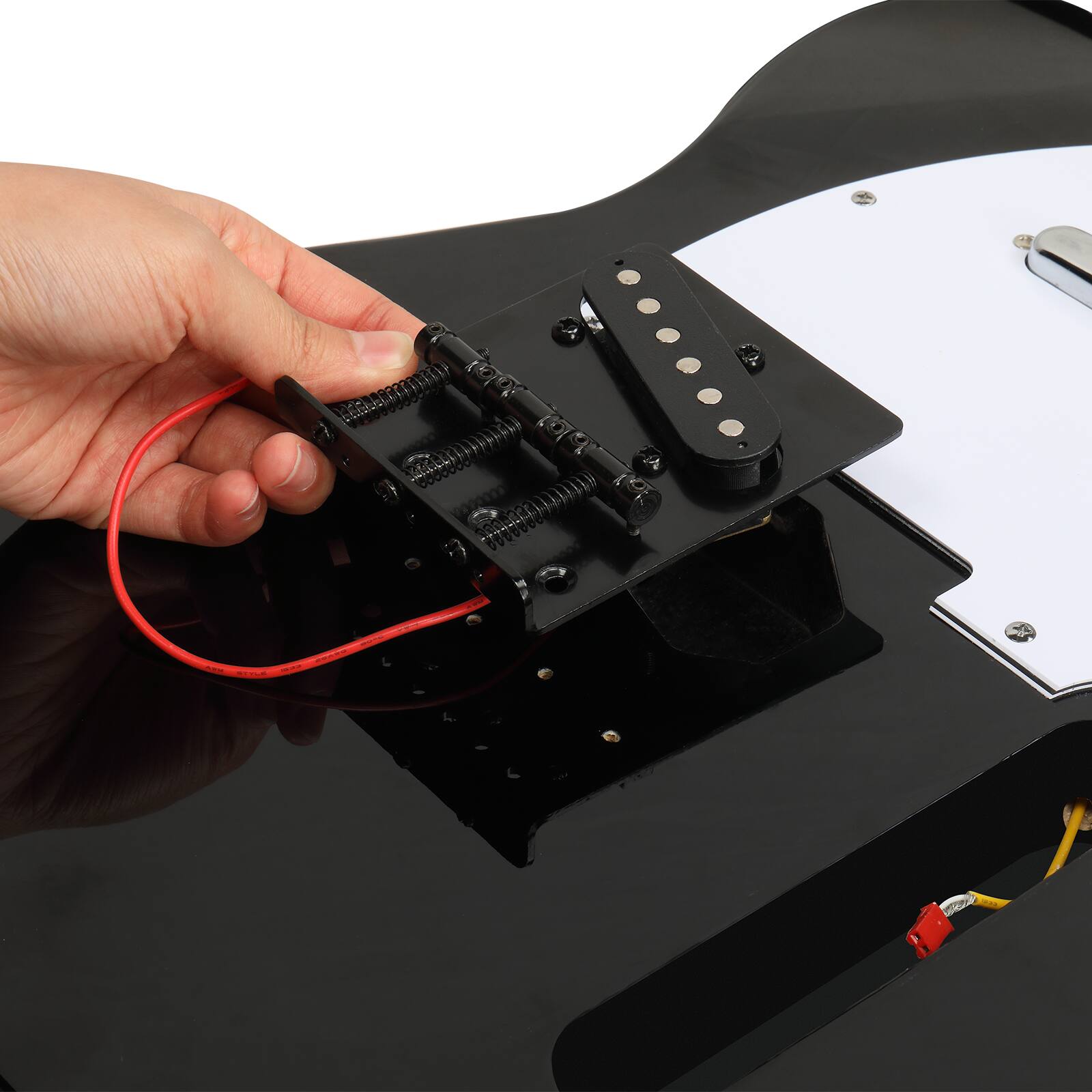 Alt View 7. Winado - DIY Electric Guitar Kit with Solid Body, Full Size 6-String Electric Guitar Kits W/Maple Neck, Shoulder Strap.