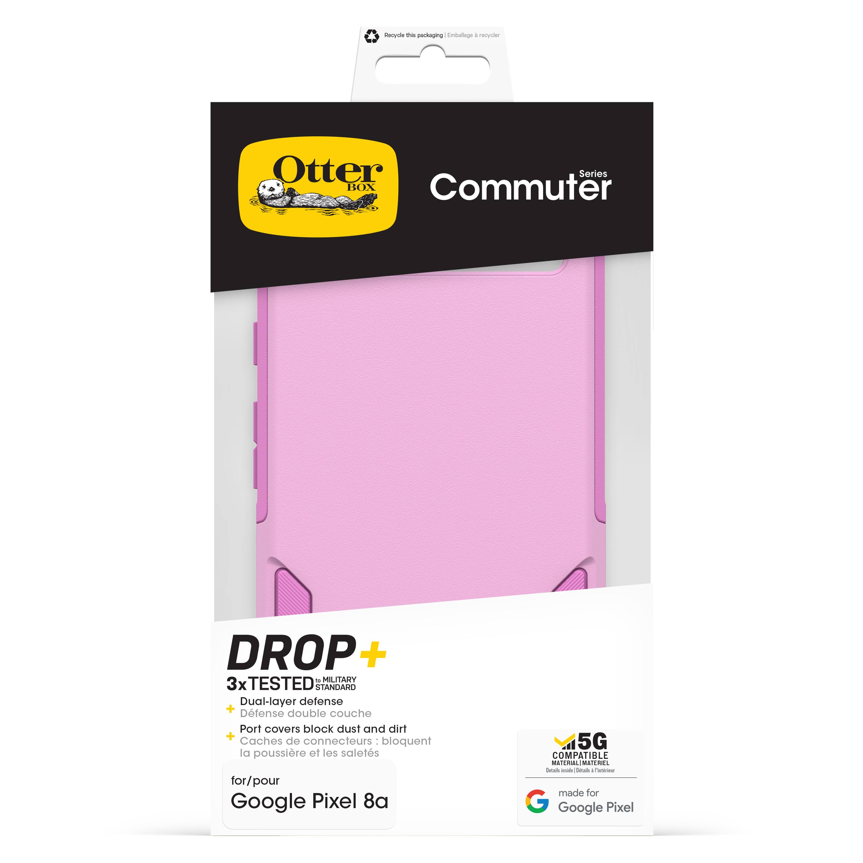 * Otter Series BOX Commuter DROP + - MIL MILITARY 3x TESTED TANDARO Dual-layer defense + Dfense double couche Port covers block dust and diri + Caches de connecteurs I bloquent la poussire of s salets for/pour Google Pixel 8a 5G COMPATIBLE TERAL MAEm doad - - - made for G Google Pixel