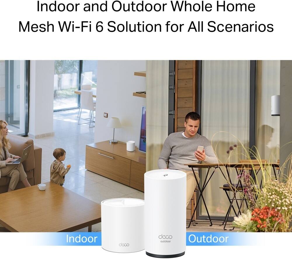 Indoor and Outdoor Whole Home Mesh Wi-Fi 6 Solution for All Scenarios
