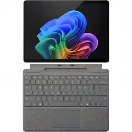 Front. Microsoft - Microsoft Surface Pro Copilot+ PC Touchscreen 13" LCD Snapdragon X Plus 16GB RAM 512GB SSD (11th Edition) Black + - Black.