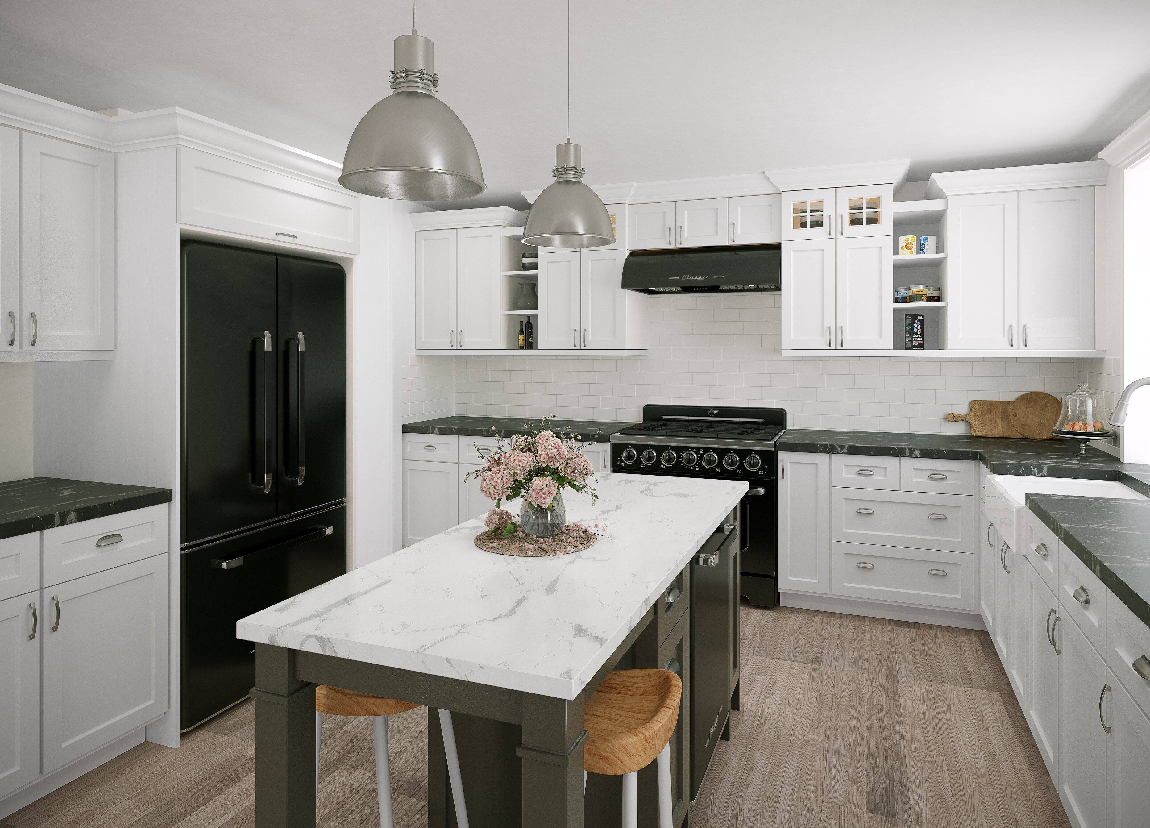 Alt View 27. Unique Appliances - Classic Retro 36-inch 21 cu.ft. Counter Depth French Door Refrigerator - Midnight Black.