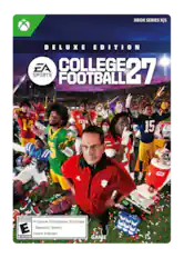 XBOX SERIES X|S
DELUXE EDITION
EA SPORTS COLLEGE 27 FOOTBALL
EVERYONE
In-Game Purchases (Includes Random Items)
Users Interact
ESRB