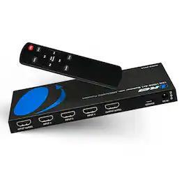 Orei - 4K HDMI 2.0 4x1 HDMI Switch With Audio Extractor ARC (UHDS-401A-O) - Black