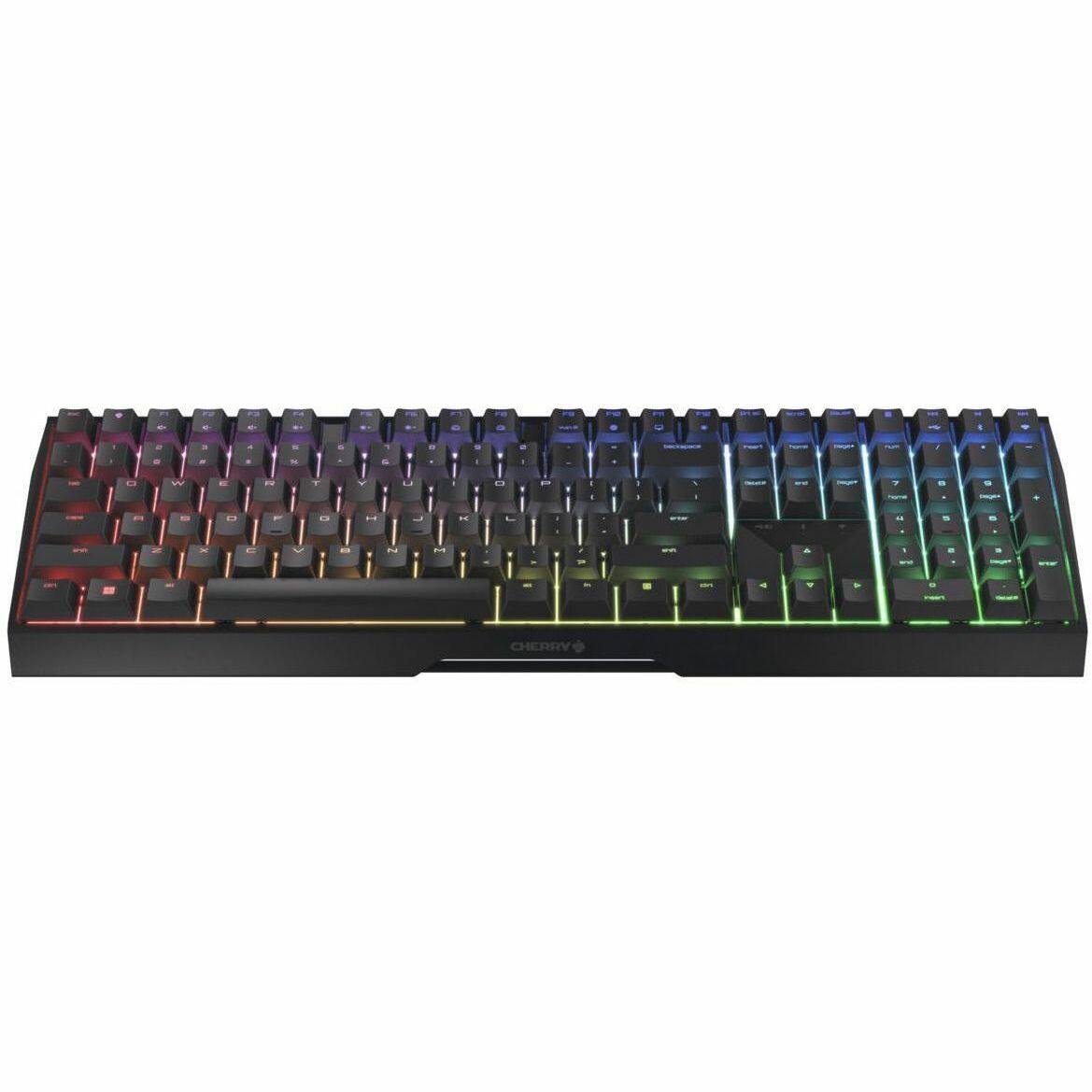 Alt View 1. CHERRY - CHERRY MX 3.0 S WIRELESS RGB, MX RED, Black - 3 Connection modes, Bluetooth, abrasion resistant keys - Jet Black.