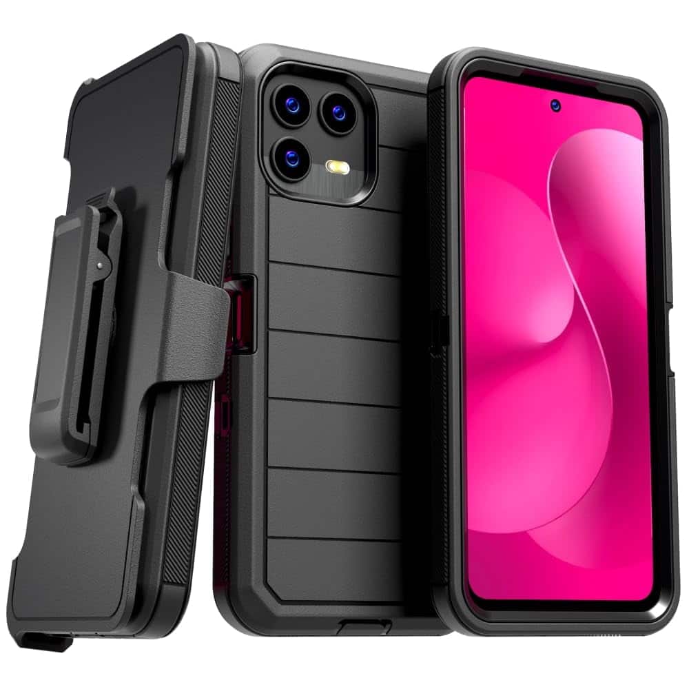 RomeTech - Defender Case for T-Mobile REVVL 8 Pro - Black