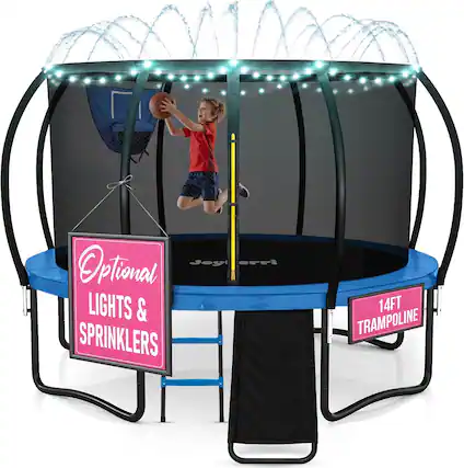 Joy is Optional LIGHTS & SPRINKLERS 14FT TRAMPOLINE